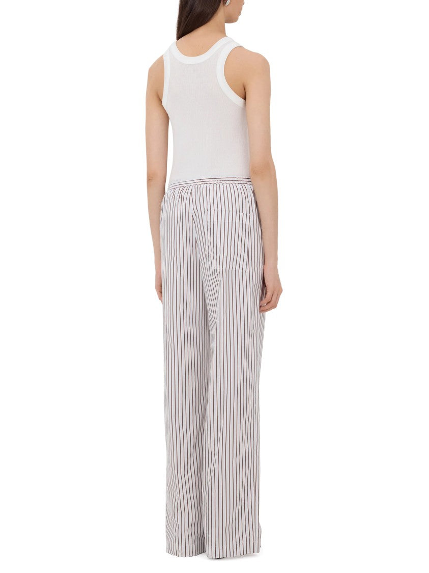Loulou De Saison Relaxed Wide-Leg Trousers With Vertical Stripes