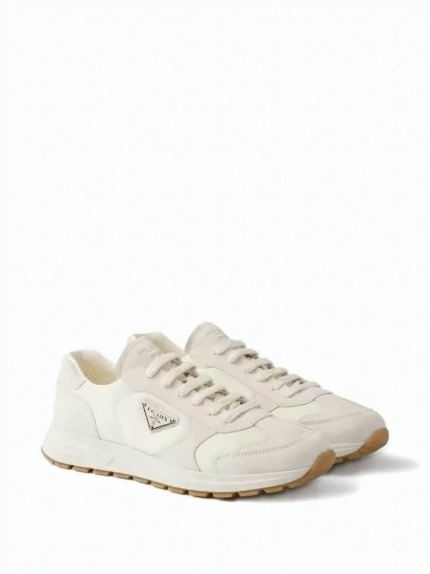 Prada Low-Top Sneakers In Recycled Polyamide And Suede