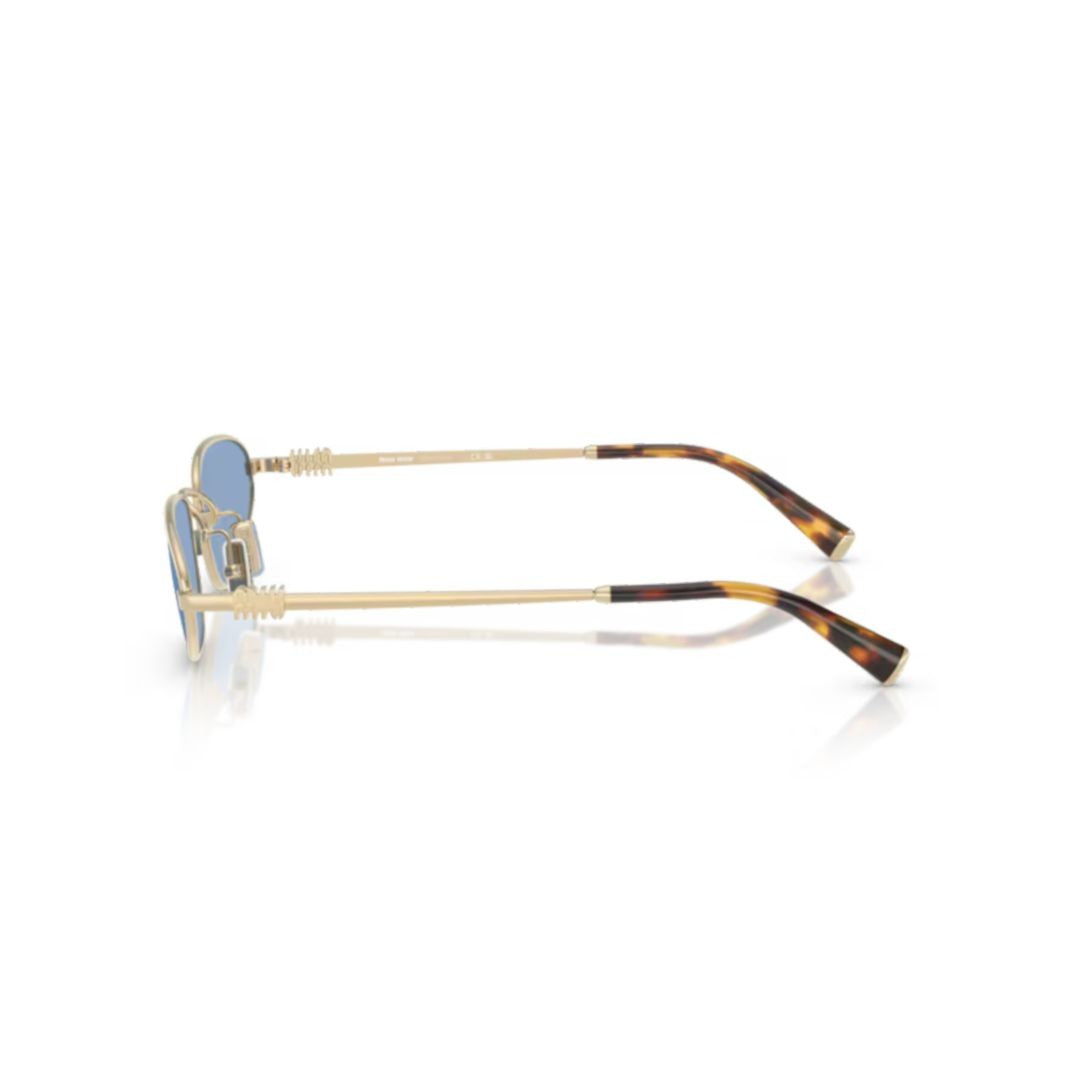 Miu Miu 0Mu A52s Oval Gold Metal Sunglasses