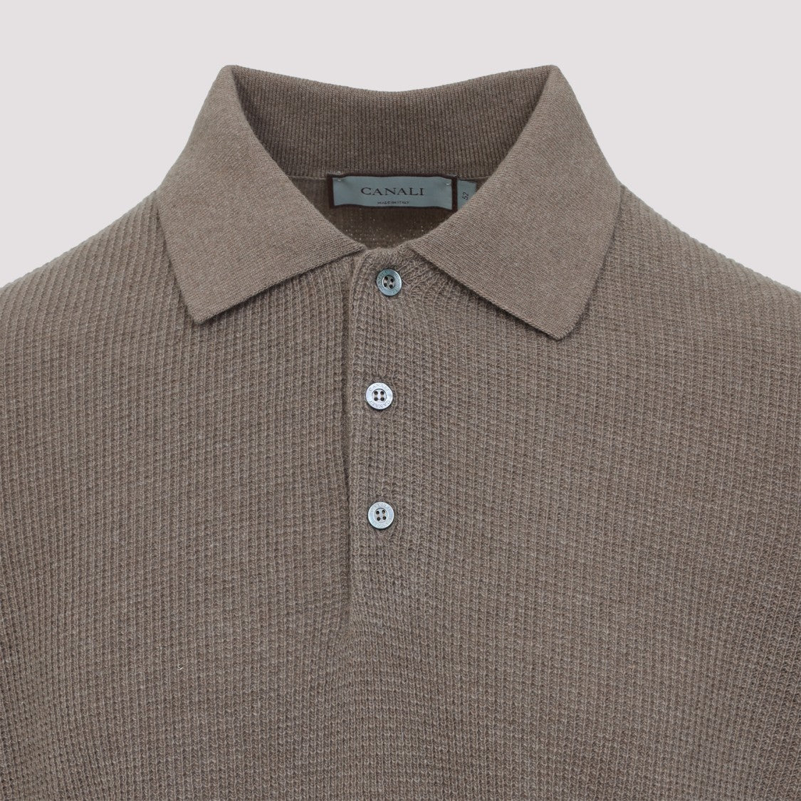 Canali Long-Sleeve Knit Polo Shirt