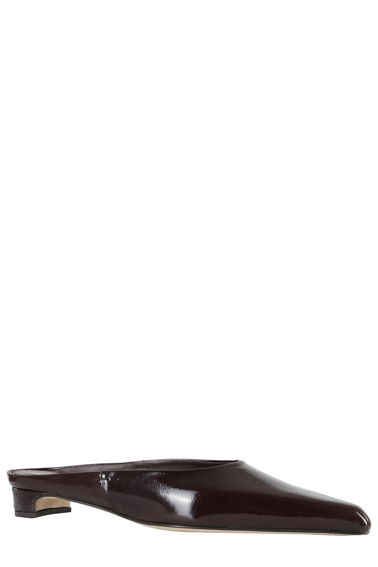 Poeve Mahogany Feye Leather Mules