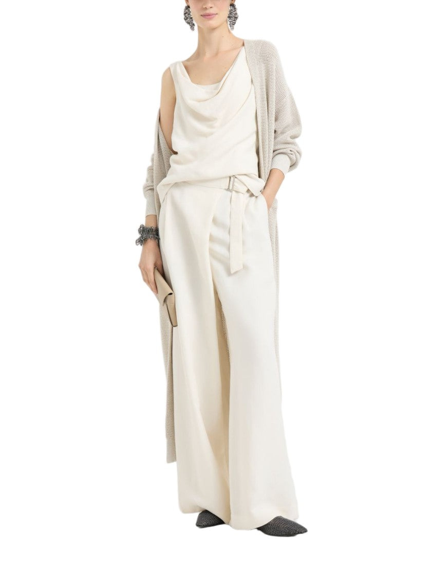 Brunello Cucinelli Textured Knit Open-Front Cardigan