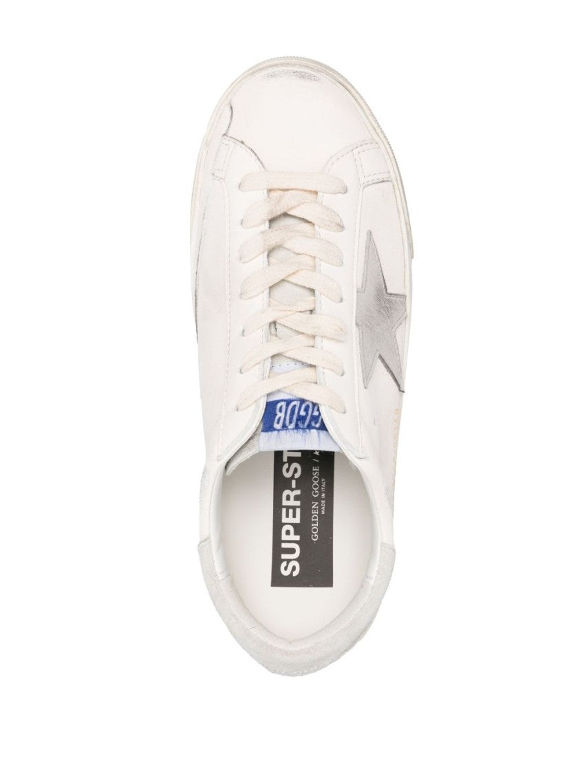 Golden Goose Worn-In White Grey Suede Star Leather Sneakers