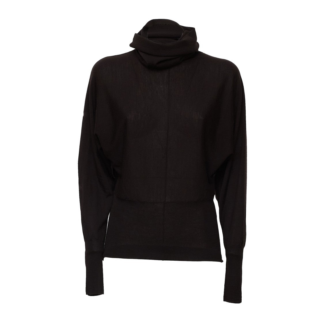 Soeur Lindsay Boxy Drop-Shoulder Turtleneck Sweater