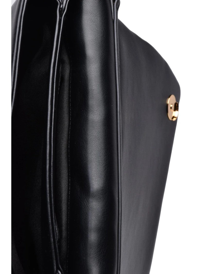 Love Moschino Black Polyurethane Quilted Shoulder Bag