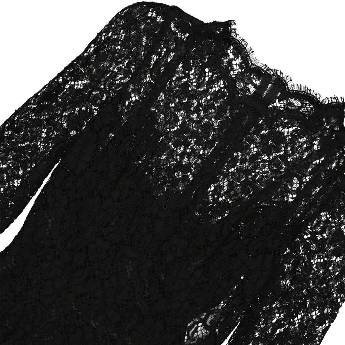 Dolce & Gabbana Lace Midi Dress With Scalloped Hem