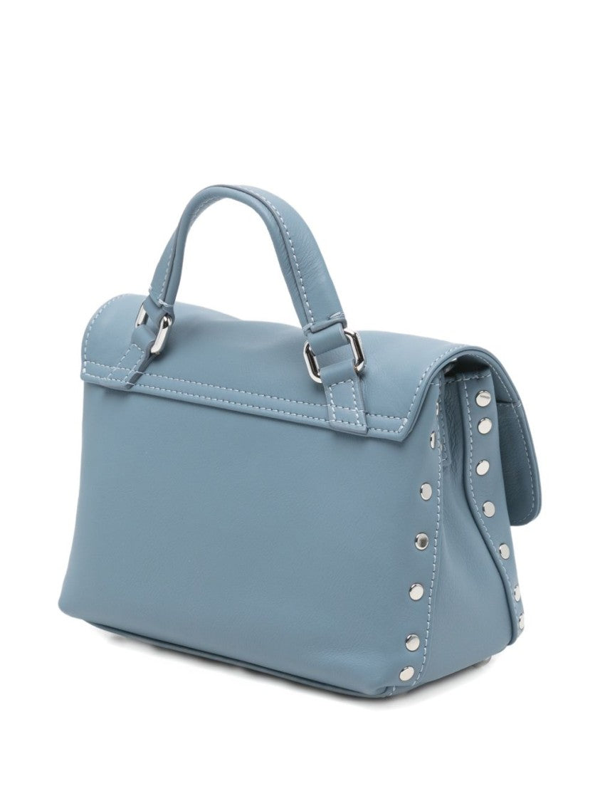 Zanellato Light Blue Studded Strap Shoulder Bag