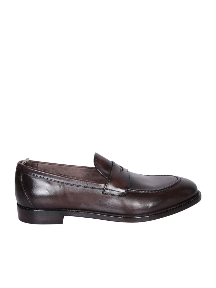Officine Creative Brown Leather Loafers