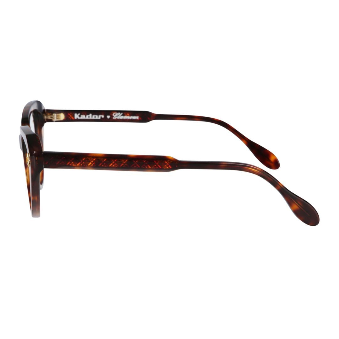 Kador Lola Glamour Cat-Eye Tortoiseshell Eyeglasses With Gold Accents