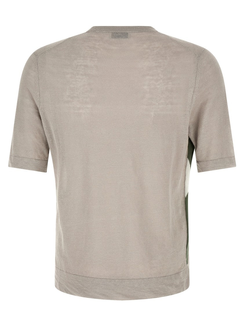 Ballantyne Argyle Jacquard Linen-Cotton Blend T-Shirt