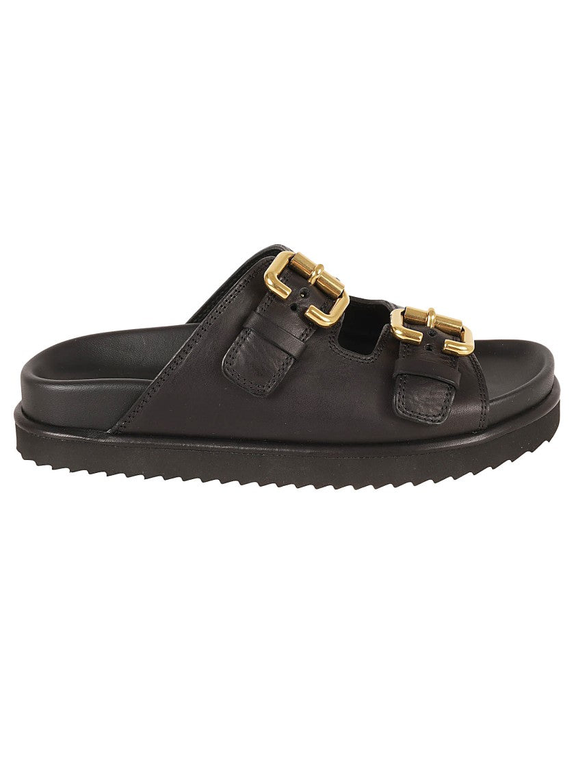 Chloé Slide Sandals With Buckle Accents