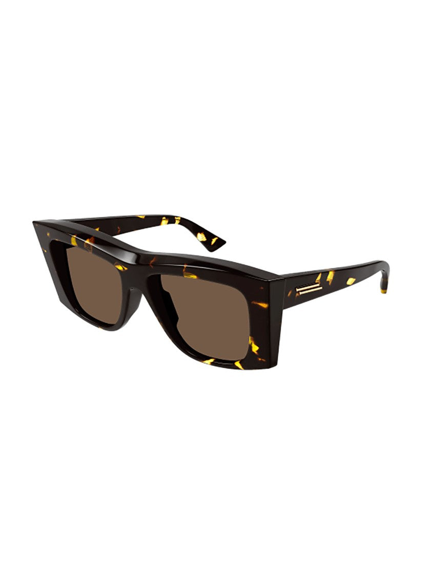 Bottega Veneta Tortoiseshell Cat-Eye Sunglasses With Gold Accents