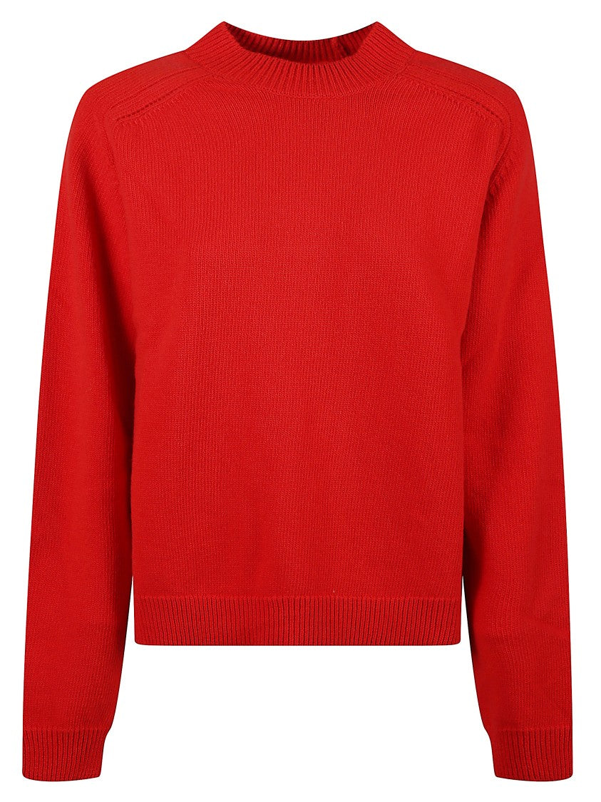 Bite Studios Relaxed Fit Red Wool View Crewneck Sweater
