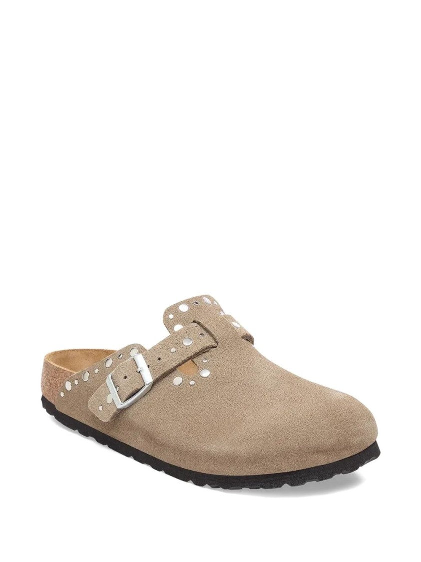Birkenstock Beige Slip-On Sandals With Adjustable Buckle