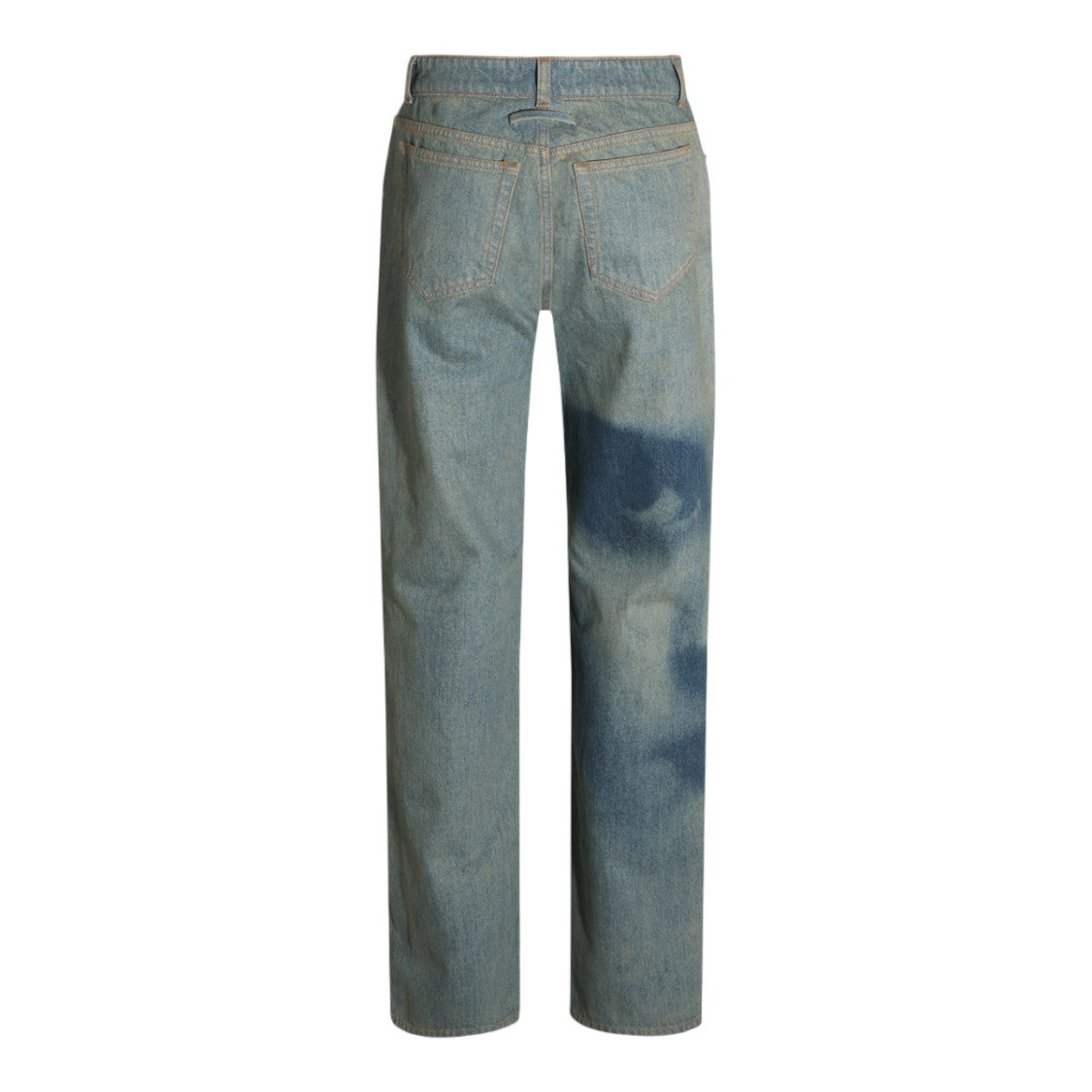 Jean Paul Gaultier Artistic Eye Motif Straight-Leg Jeans