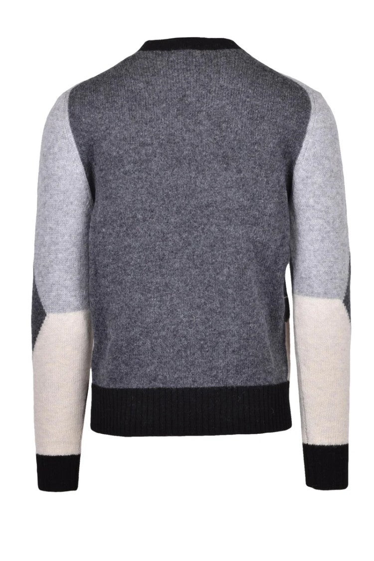 Ballantyne Wool Crewneck Pullover - Grey/Black