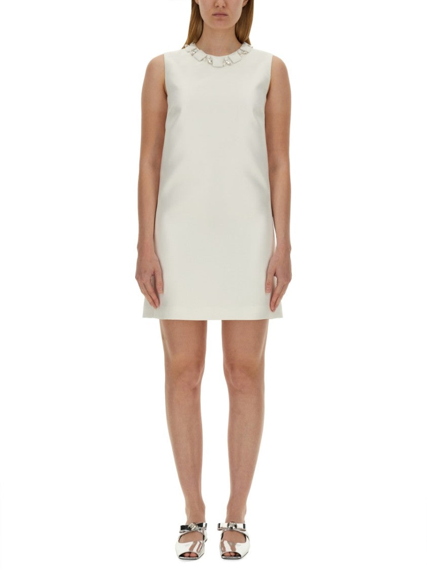 Versace Mini Duchesse Dress With Crystals