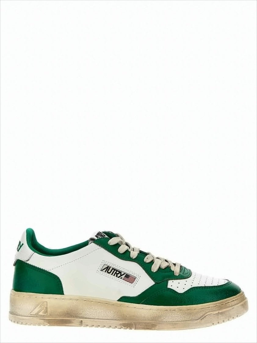 Autry Vintage-Inspired Leather Sneakers With Retro Detailing