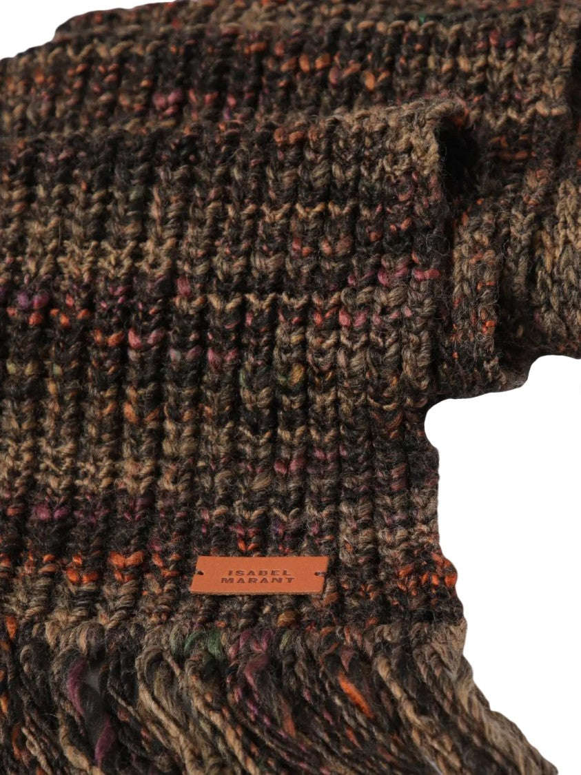 Isabel Marant Textured Knitted Scarf With Fringed Ends