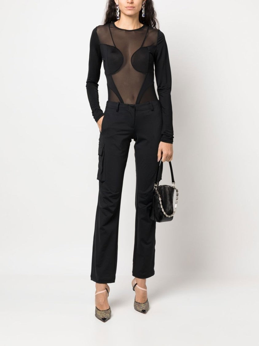 Balmain Semi-Sheer Panelled Top