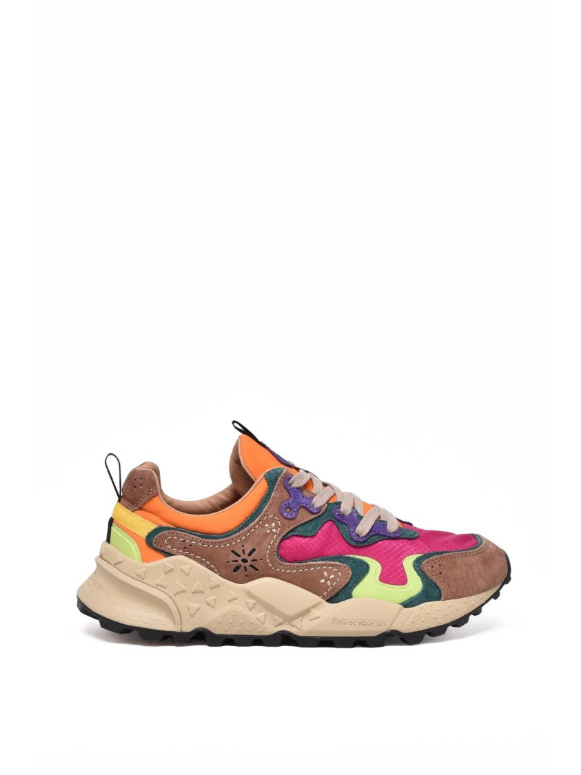Flower Mountain Multicolor Leather-Blend Chunky Sneakers