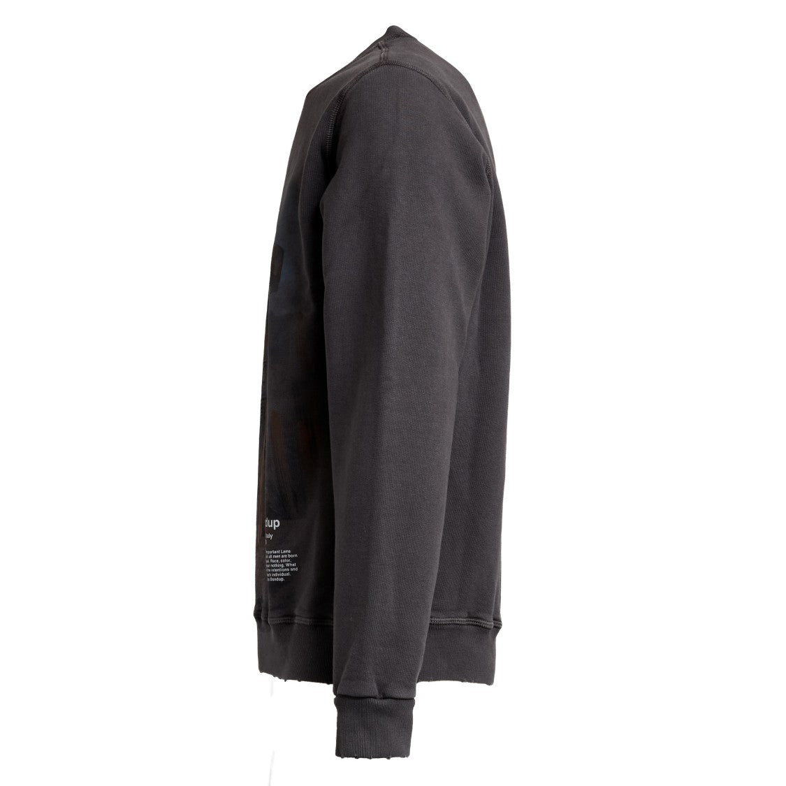 Dondup Black Crew-Neck Sweatshirt With Print