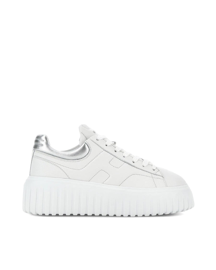 Hogan H-Stripes Sneakers – White/Silver