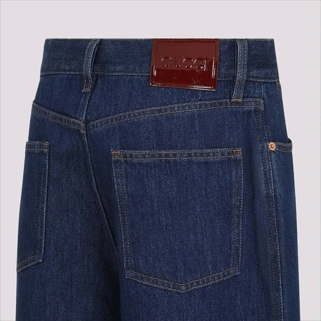 Gucci Wide-Leg Denim Trousers With High Waist