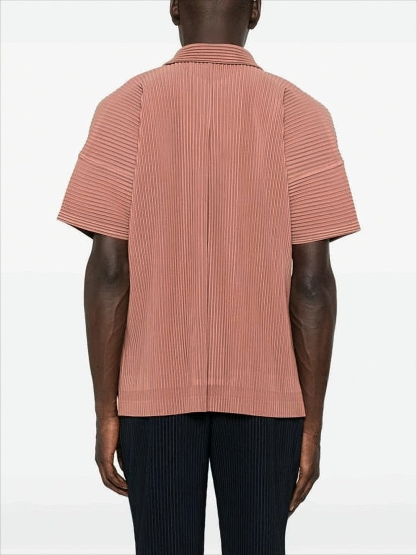 Homme Plissé Issey Miyake Boxy Short-Sleeved Shirt With Pleated Texture