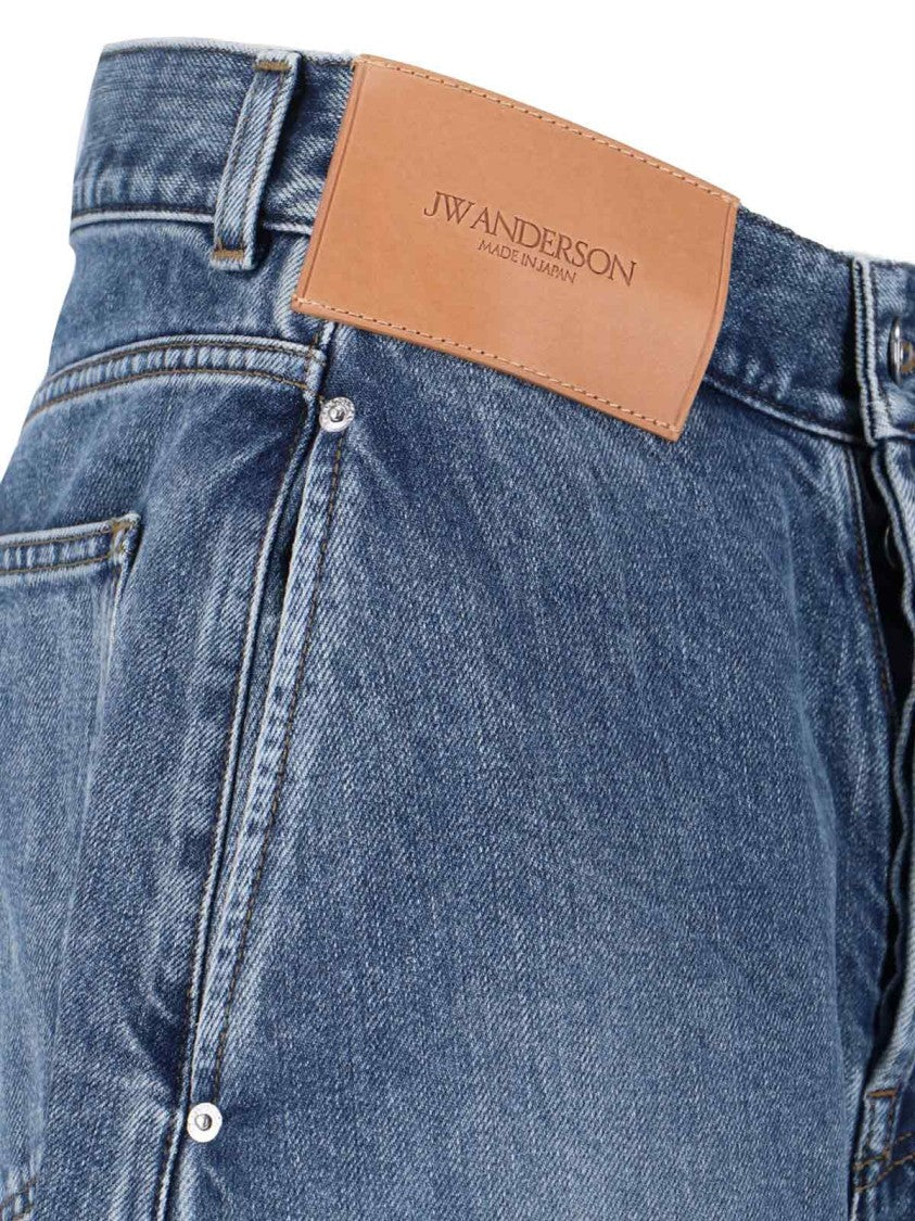 J. W. Anderson Blue Twisted Workwear High-Waisted Jeans