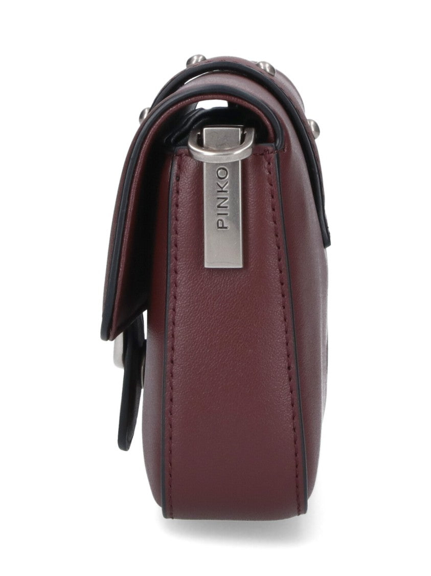 Pinko Burgundy Love Bag Slouchy Leather Bag