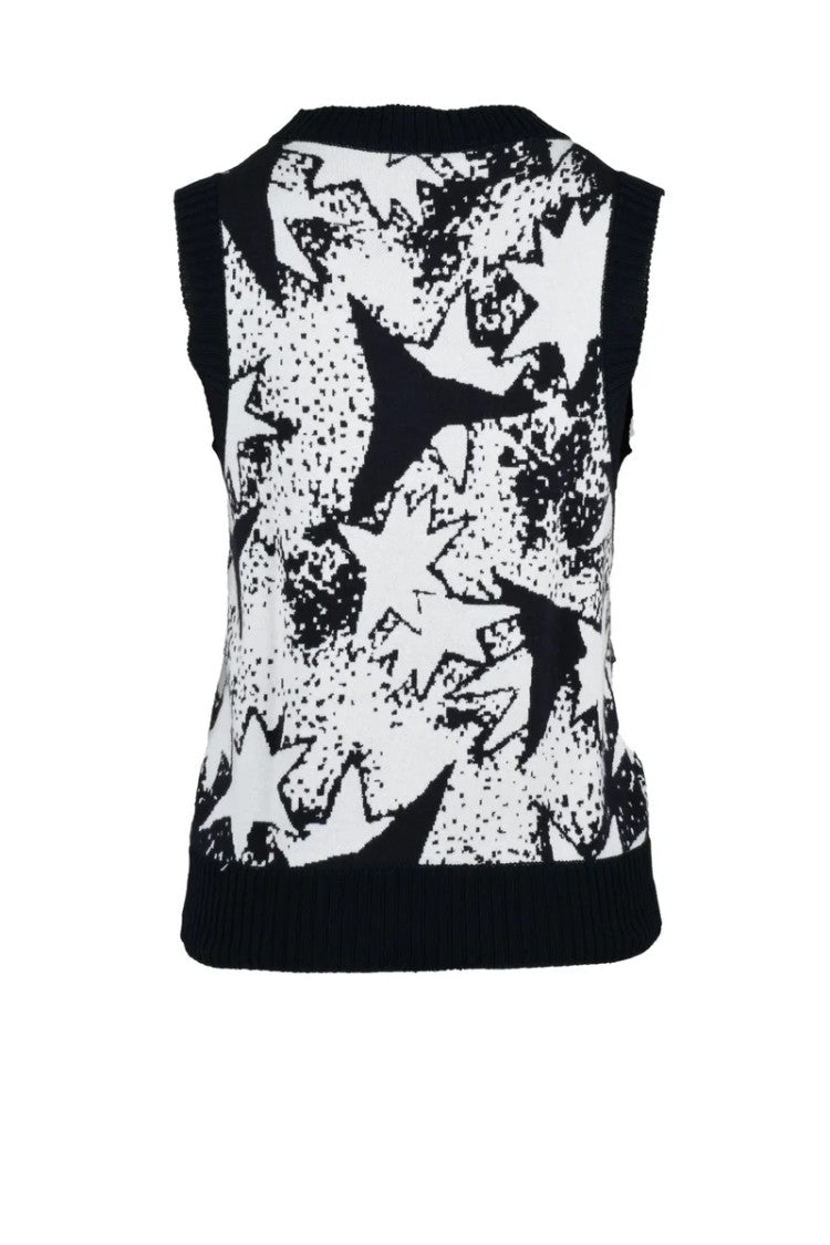Max Mara Viscose Elastane Vest - Blue/White