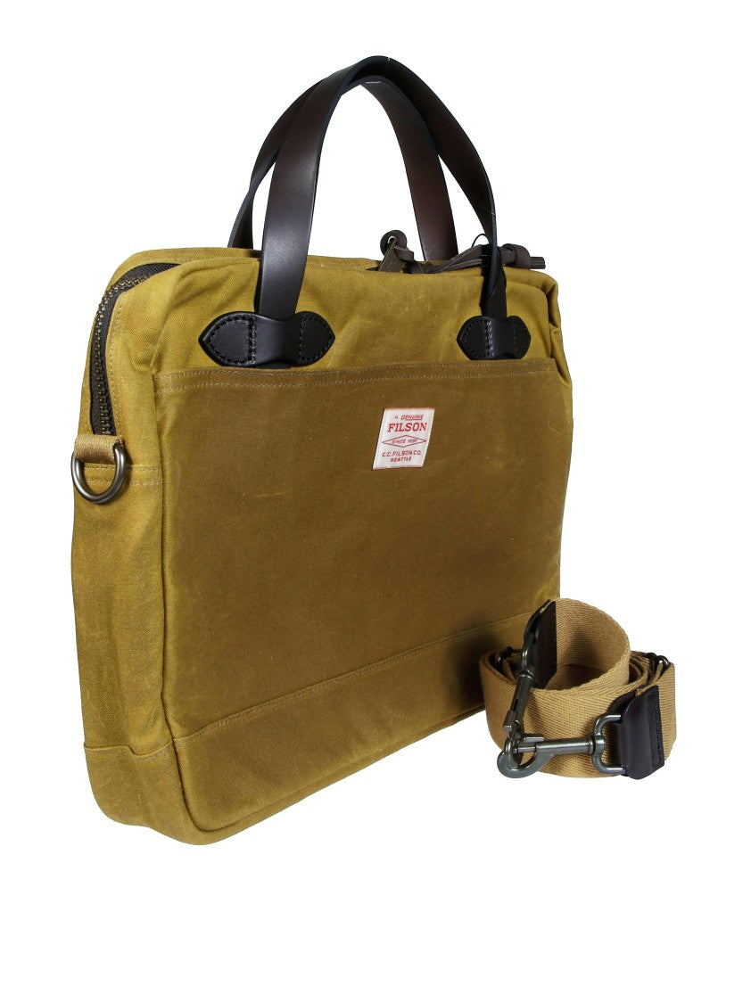Filson Oil-Finished Tin Cloth Leather Briefcase