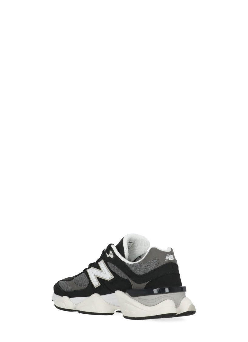 New Balance Black 9060 Leather-Fabric Sneakers