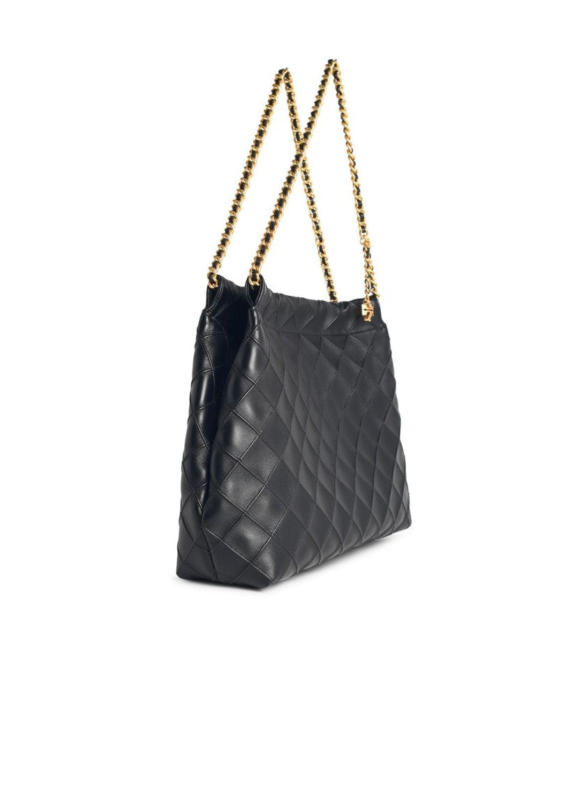 Tory Burch 'Fleming Hobo' Black Leather Bag