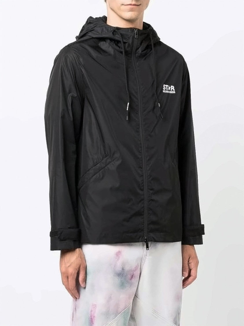 Golden Goose Relaxed Fit Lightweight Jacket With Bold Star Graphic