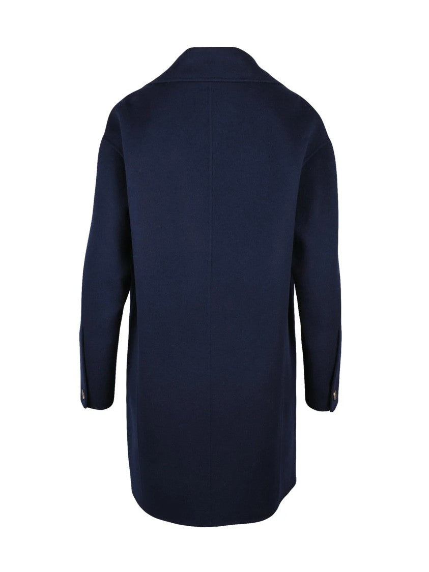 Marella Blue Virgin Wool Good Coat