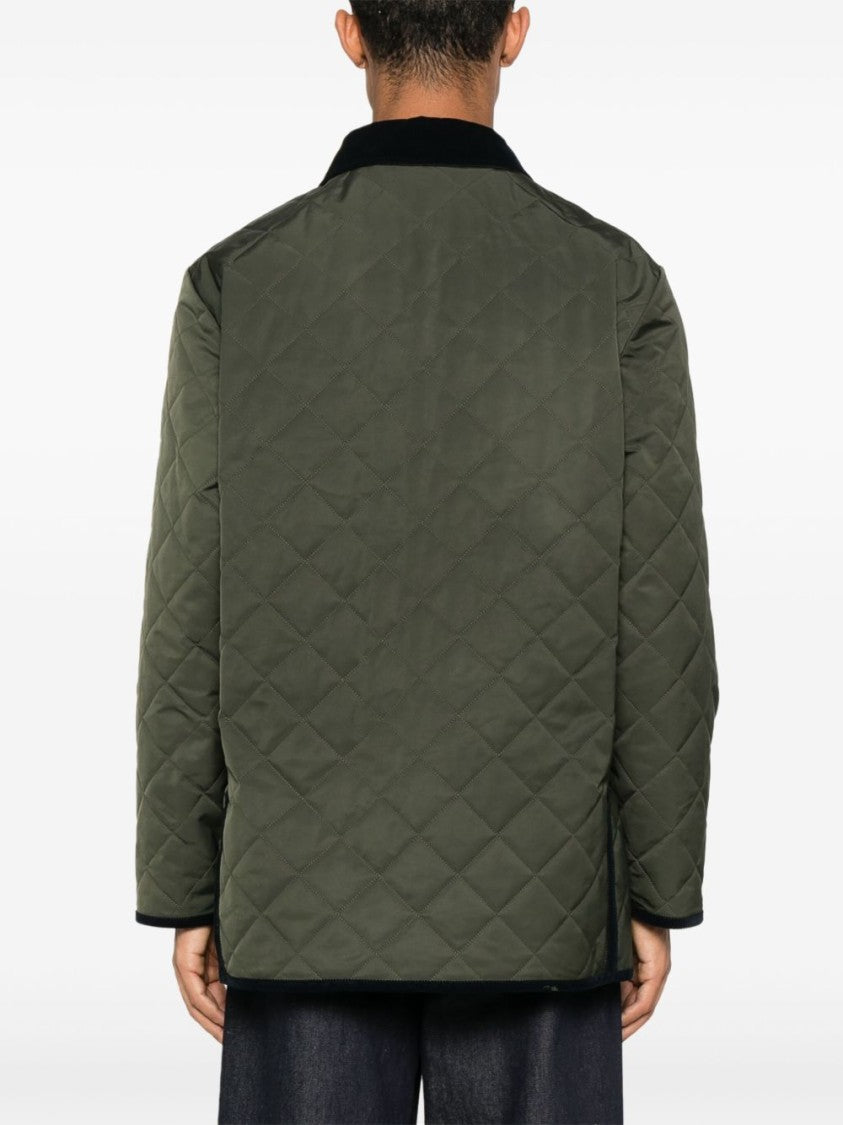 Valentino Garavani Quilted Jacket With Classic Collar And Contrasting Trim