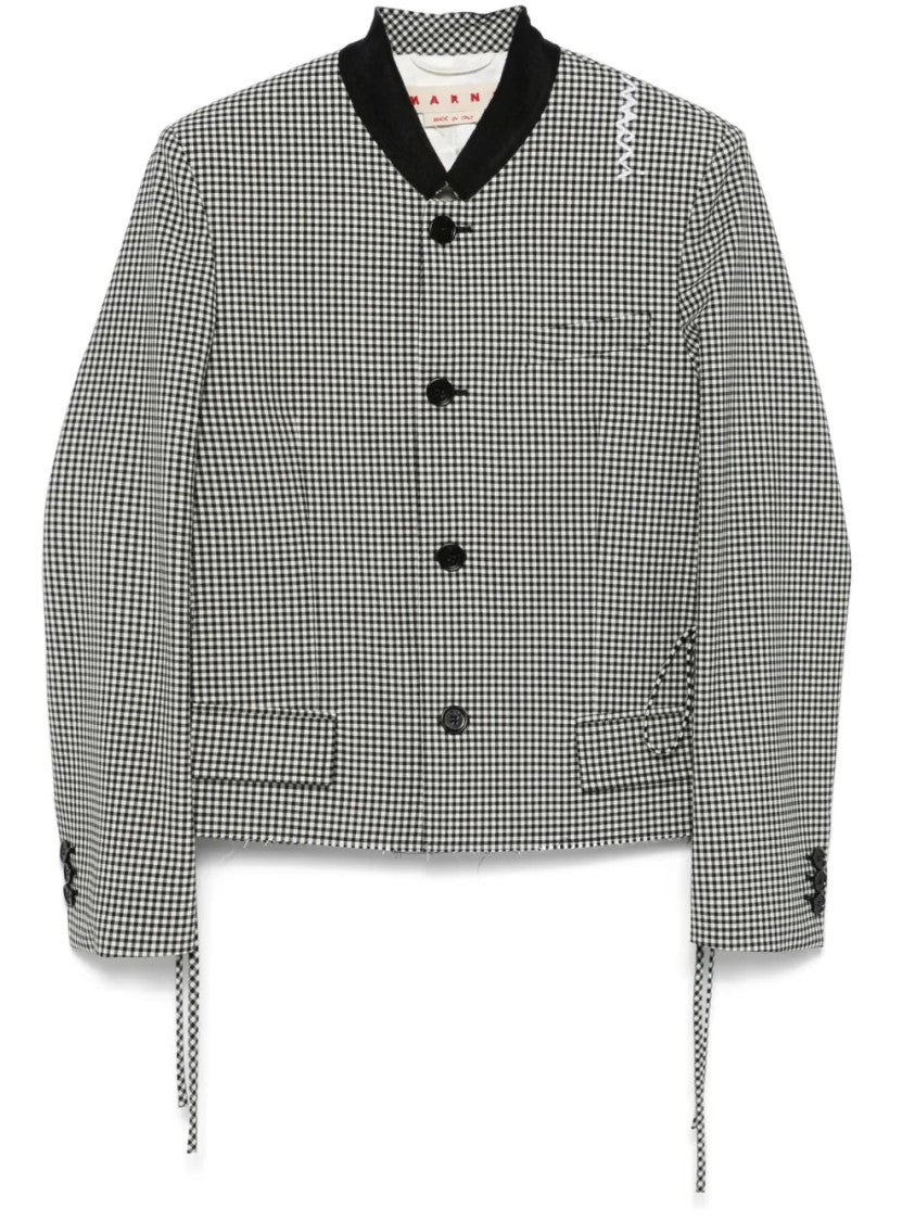 Marni Gingham-Pattern Jacket