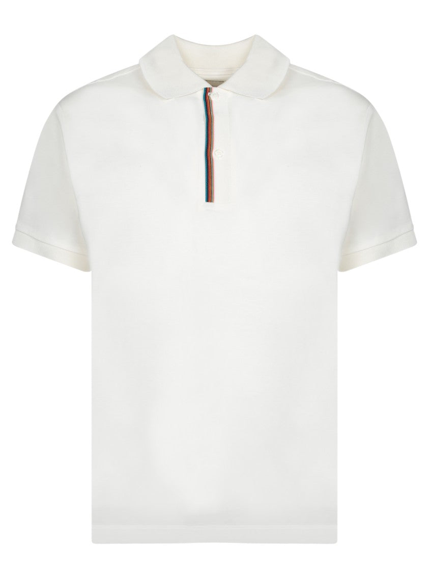 Paul Smith Short Sleeve Polo With Striped Placket