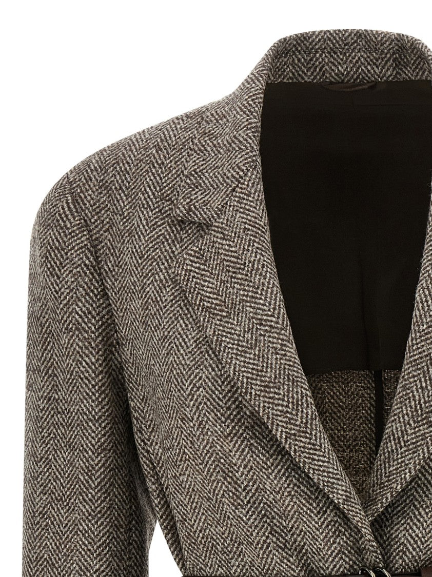 Brunello Cucinelli Wool Blazer With Peak Lapel