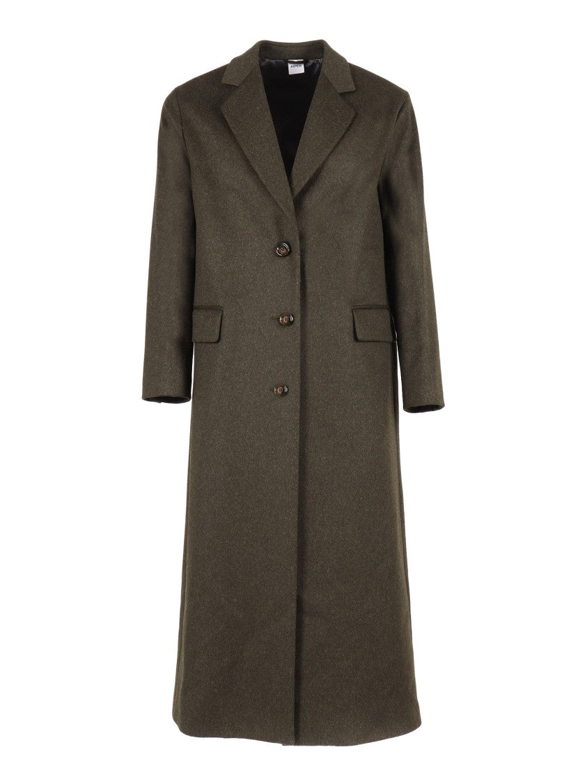 Aspesi Mid-Length Tailored Coat With Structured Collar