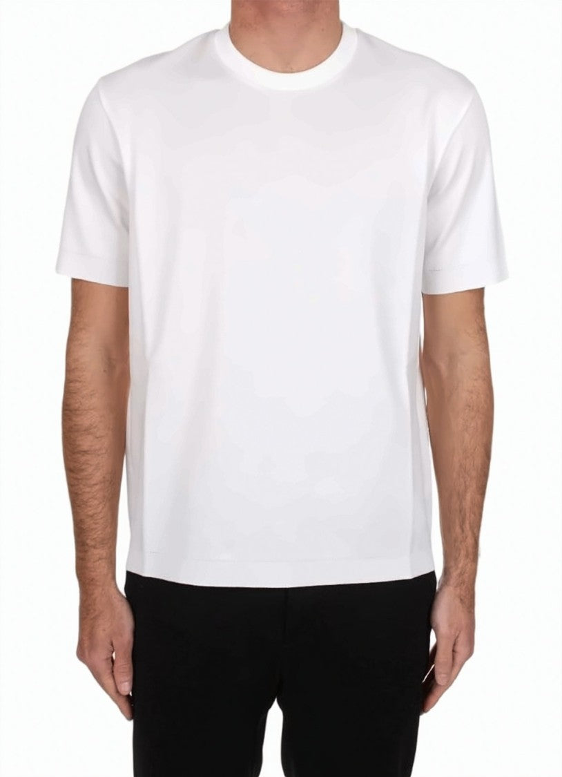 Herno Solid Color Cotton Crew Neck T Shirt