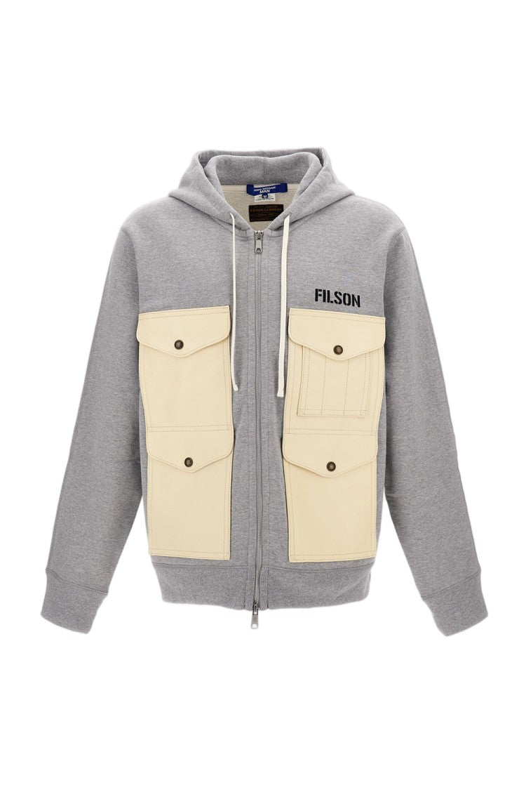 Junya Watanabe Utility Cotton Jacket With Drawstring Hood And Pocketed Design