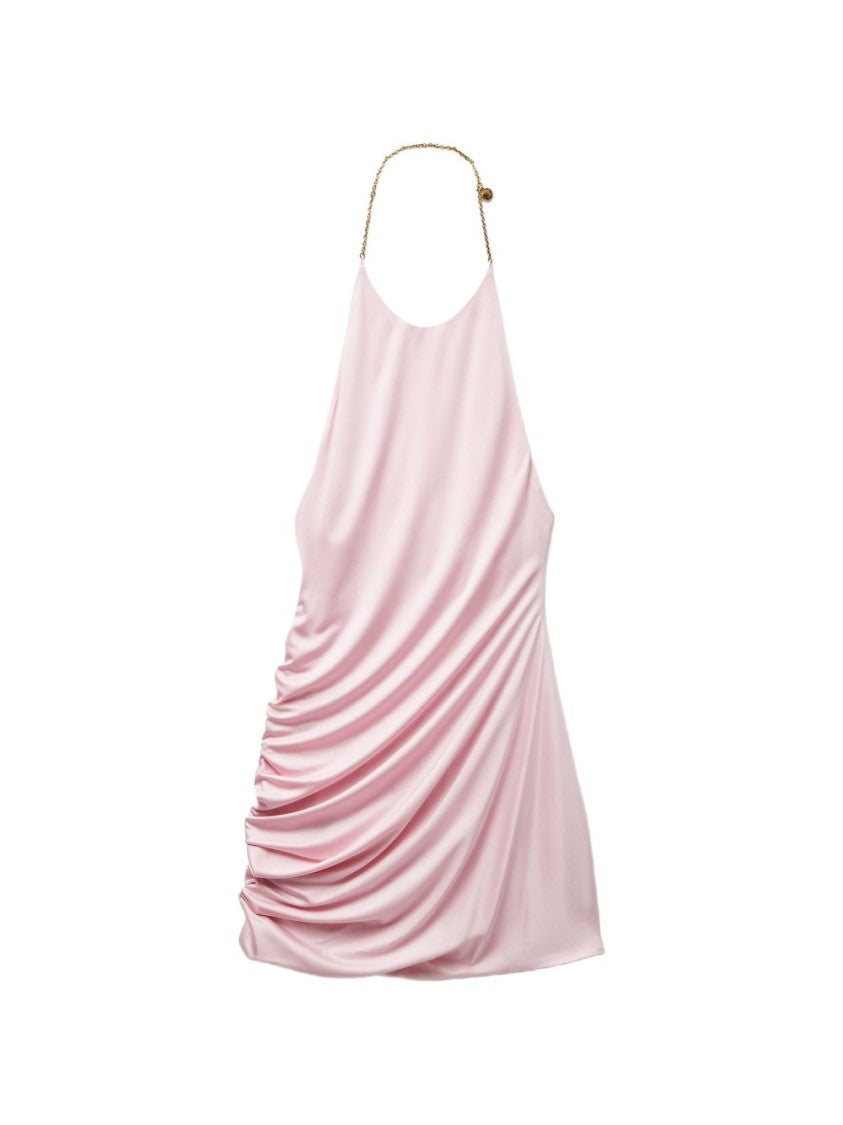 Versace Halter Neck Draped Mini Dress
