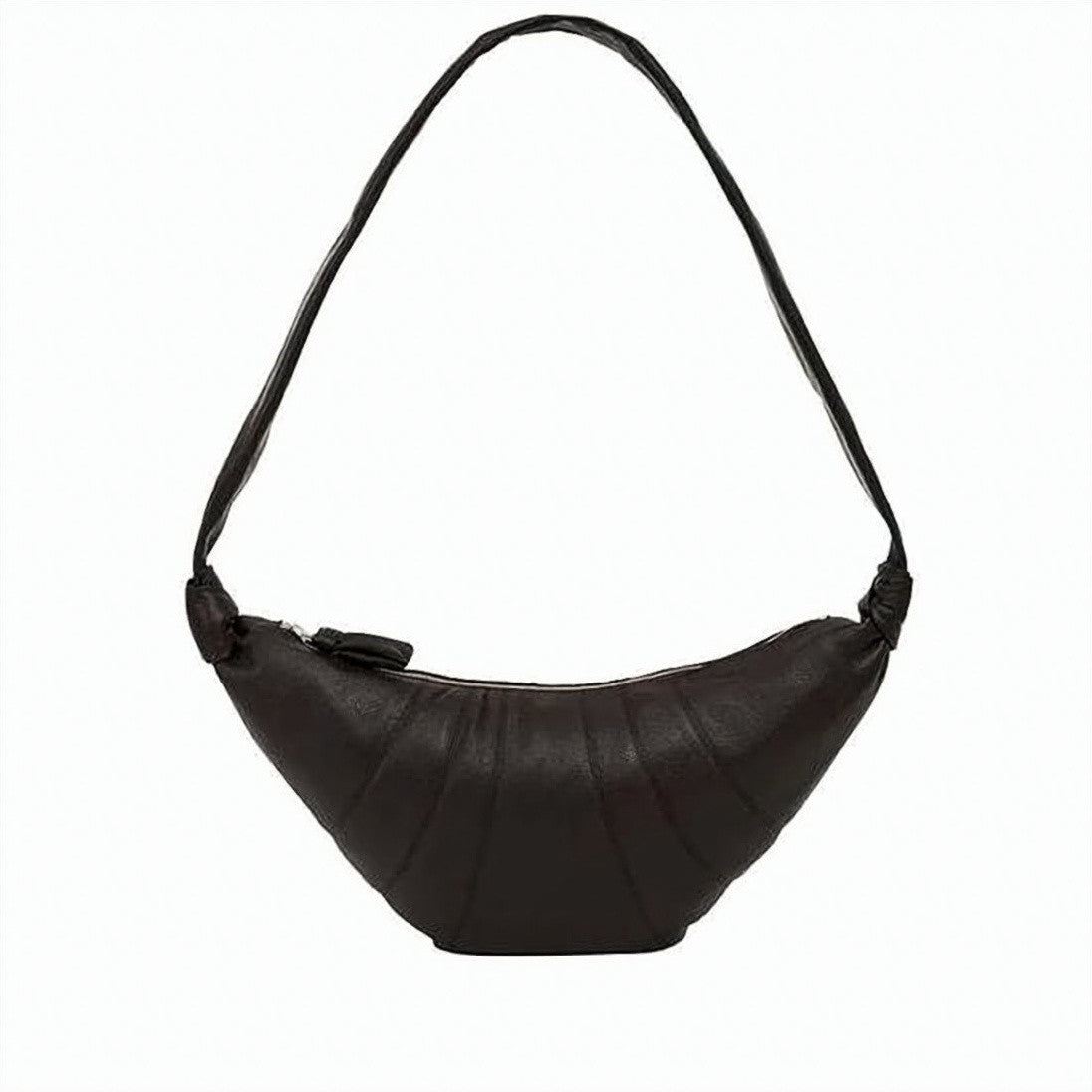 Lemaire Black Soft Cowhide Leather Pleated Bag