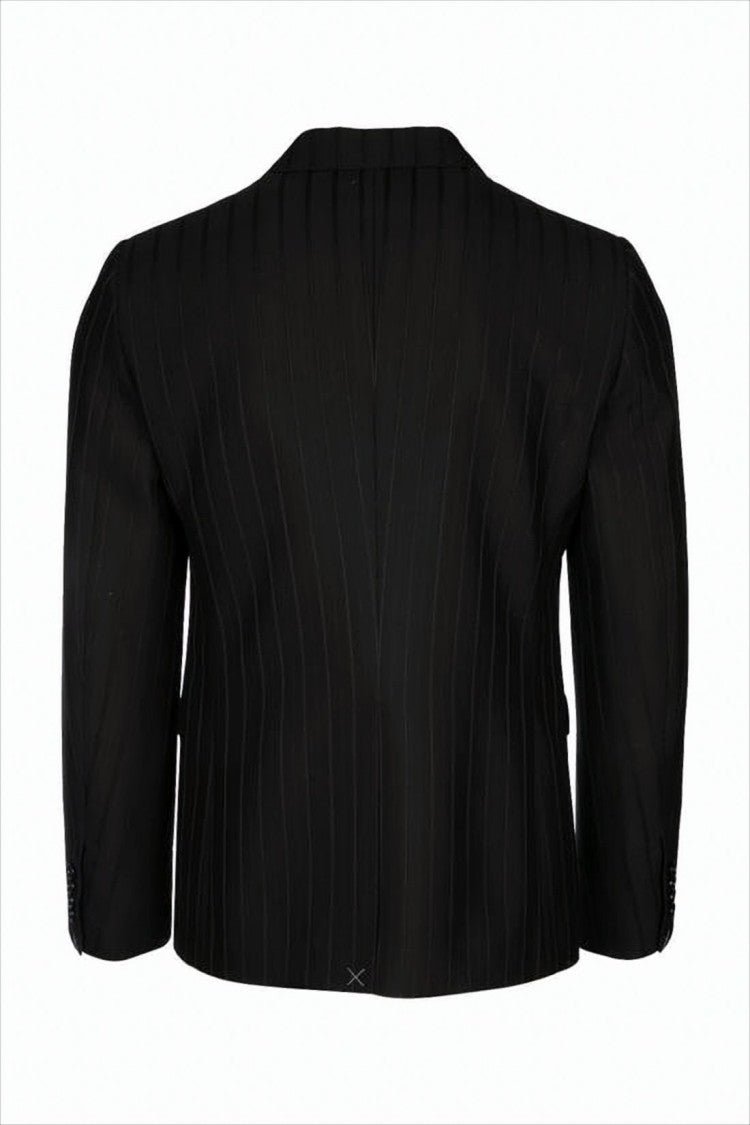 Celine Double-Breasted Tailored Jacket With Pinstripe Pattern