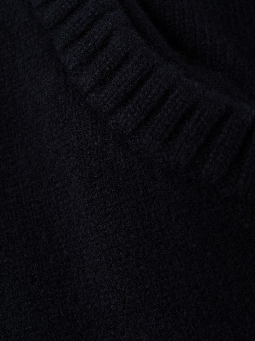 Maison Margiela Relaxed-Fit Blue Trousers With Striped Detail And Ribbed Waistband