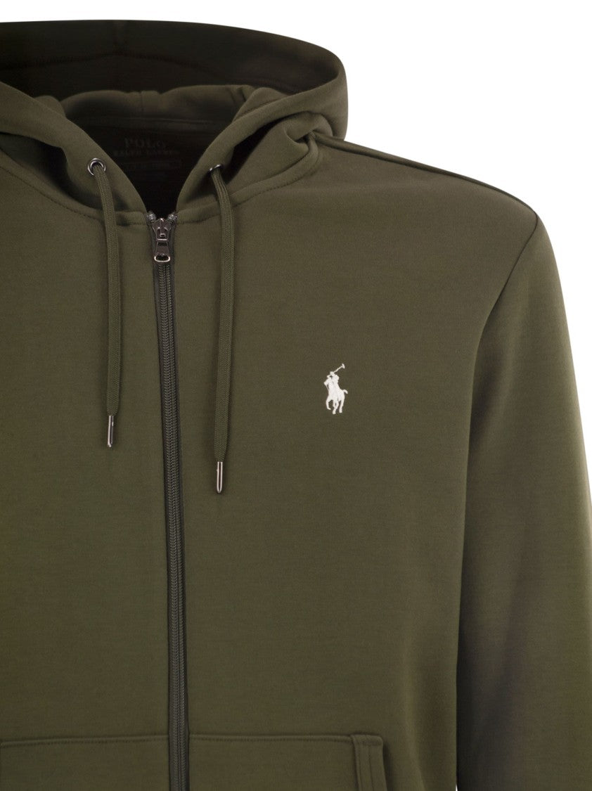 Polo Ralph Lauren Zip-Up Sweatshirt With Drawstring Hood And Exclusive Logo
