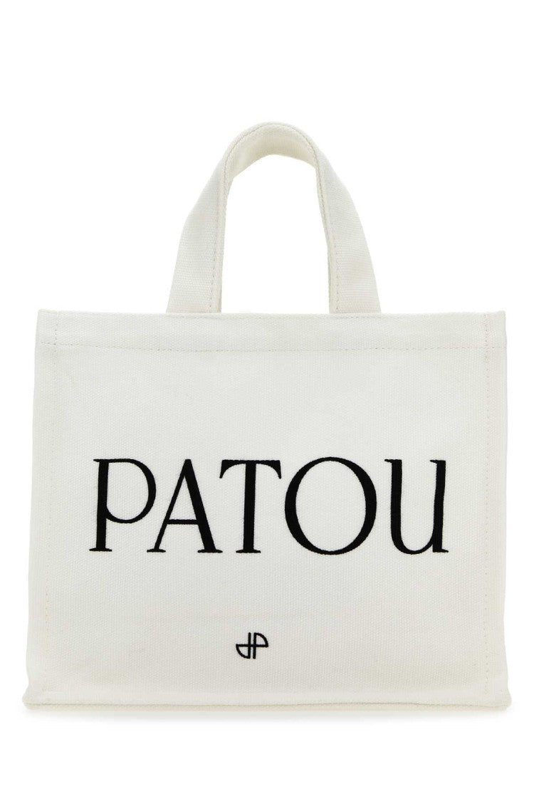 Patou White Cotton Shopping Bag